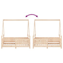 vidaXL tömör fenyőfa gyerekágykeret 70 x 140 cm