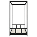 vidaXL fekete tömör fenyőfa gyerekágykeret 90 x 190 cm