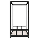vidaXL fekete tömör fenyőfa gyerekágykeret 90 x 200 cm