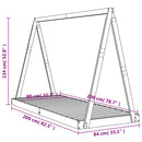vidaXL fehér tömör fenyőfa gyerekágykeret 80 x 200 cm
