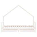 vidaXL fehér tömör fenyőfa gyerekágy keret fiókkal 90x190 cm