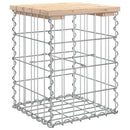 vidaXL tömör fenyőfa gabion kerti pad 33x31x42 cm