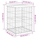 vidaXL tömör fenyőfa gabion kerti pad 33x31x42 cm