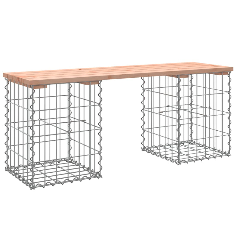 vidaXL tömör duglászfenyő gabion kerti pad 103x31x42 cm