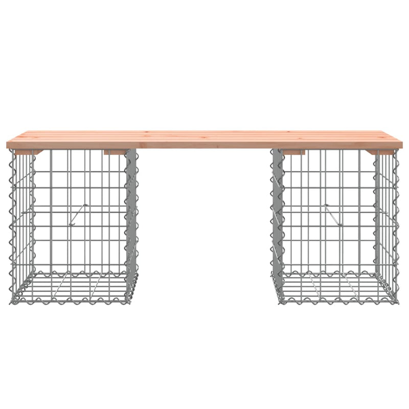 vidaXL tömör duglászfenyő gabion kerti pad 103x31x42 cm