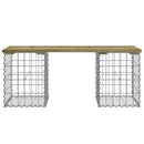 vidaXL impregnált fenyőfa gabion kerti pad 103 x 31 x 42 cm
