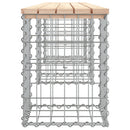 vidaXL tömör fenyőfa gabion kerti pad 203x31x42 cm