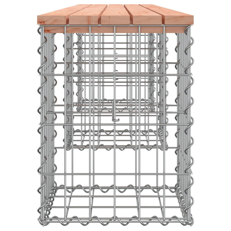 vidaXL tömör duglászfenyő gabion kerti pad 203x31x42 cm