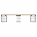 vidaXL impregnált fenyőfa gabion kerti pad 203 x 31 x 42 cm