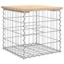 vidaXL tömör fenyőfa gabion kerti pad 43x44x42 cm