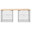 vidaXL tömör fenyőfa gabion kerti pad 103x44x42 cm