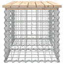 vidaXL tömör fenyőfa gabion kerti pad 103x44x42 cm