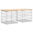 vidaXL tömör fenyőfa gabion kerti pad 103x44x42 cm