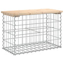 vidaXL tömör fenyőfa gabion kerti pad 63x31,5x42 cm