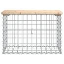 vidaXL tömör fenyőfa gabion kerti pad 63x31,5x42 cm