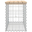 vidaXL tömör fenyőfa gabion kerti pad 63x31,5x42 cm