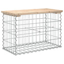 vidaXL tömör fenyőfa gabion kerti pad 63x31,5x42 cm