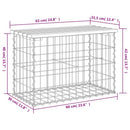 vidaXL tömör fenyőfa gabion kerti pad 63x31,5x42 cm