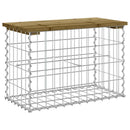vidaXL tömör impergnált fenyőfa gabion kerti pad 63 x 31,5 x 42 cm