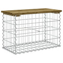 vidaXL tömör impergnált fenyőfa gabion kerti pad 63 x 31,5 x 42 cm