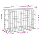 vidaXL tömör impergnált fenyőfa gabion kerti pad 63 x 31,5 x 42 cm