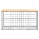vidaXL tömör fenyőfa gabion kerti pad 83x31,5x42 cm