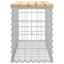 vidaXL tömör fenyőfa gabion kerti pad 83x31,5x42 cm