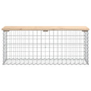 vidaXL tömör fenyőfa gabion kerti pad 103x31,5x42 cm