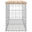 vidaXL tömör fenyőfa gabion kerti pad 103x31,5x42 cm