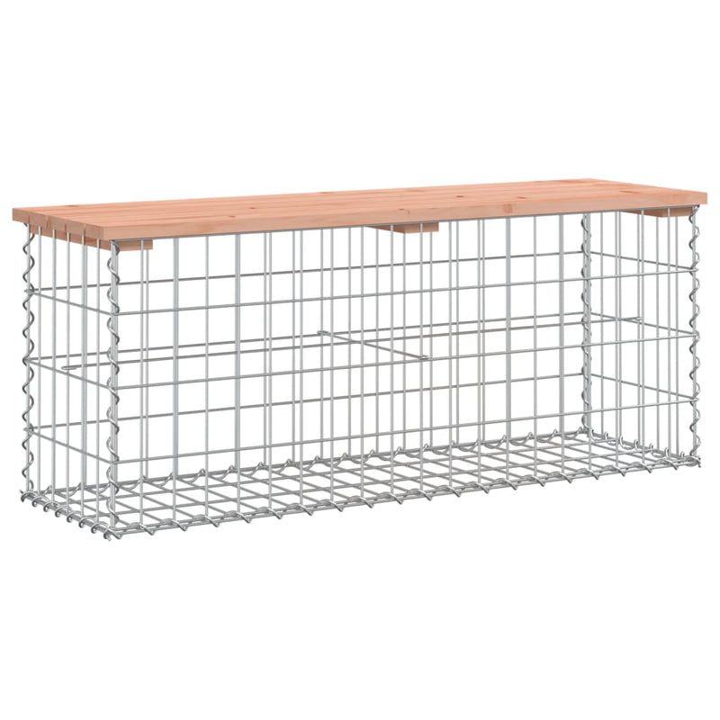 vidaXL tömör duglászfenyő gabion kerti pad 103x31,5x42 cm
