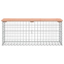 vidaXL tömör duglászfenyő gabion kerti pad 103x31,5x42 cm