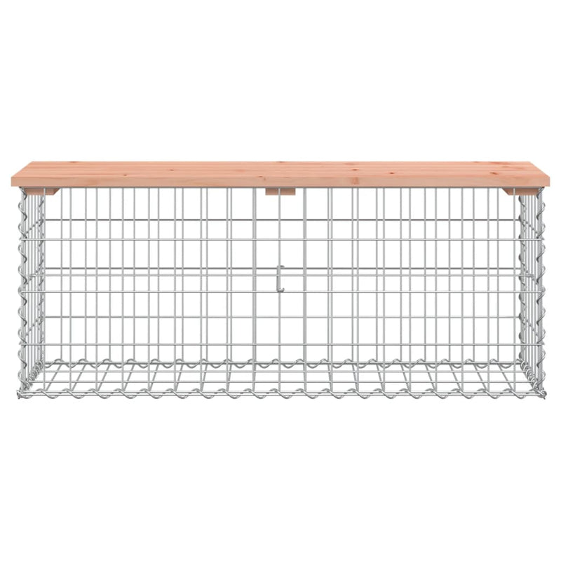 vidaXL tömör duglászfenyő gabion kerti pad 103x31,5x42 cm