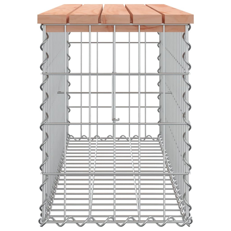 vidaXL tömör duglászfenyő gabion kerti pad 103x31,5x42 cm