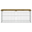 vidaXL impregnált fenyőfa gabion kerti pad 103 x 31,5 x 42 cm