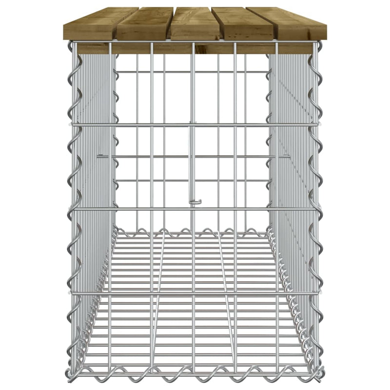 vidaXL impregnált fenyőfa gabion kerti pad 103 x 31,5 x 42 cm