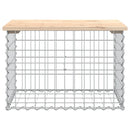 vidaXL tömör fenyőfa gabion kerti pad 63x44x42 cm