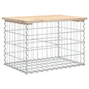 vidaXL tömör fenyőfa gabion kerti pad 63x44x42 cm