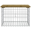 vidaXL impregnált fenyőfa gabion kerti pad 63 x 44 x 42 cm