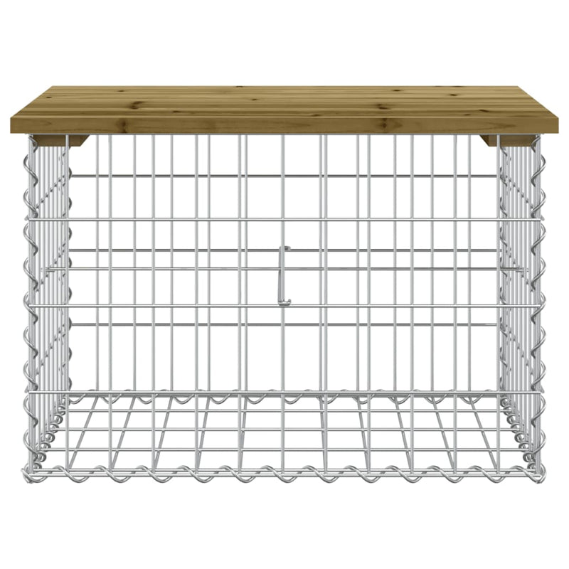 vidaXL impregnált fenyőfa gabion kerti pad 63 x 44 x 42 cm