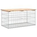 vidaXL tömör fenyőfa gabion kerti pad 83x44x42 cm