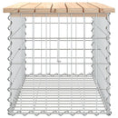 vidaXL tömör fenyőfa gabion kerti pad 83x44x42 cm