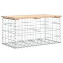 vidaXL tömör fenyőfa gabion kerti pad 83x44x42 cm