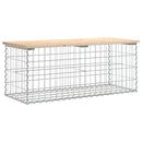 vidaXL tömör fenyőfa gabion kerti pad 103x44x42 cm