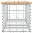 vidaXL tömör fenyőfa gabion kerti pad 103x44x42 cm