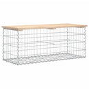 vidaXL tömör fenyőfa gabion kerti pad 103x44x42 cm