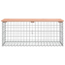 vidaXL tömör duglászfenyő gabion kerti pad 103x44x42 cm