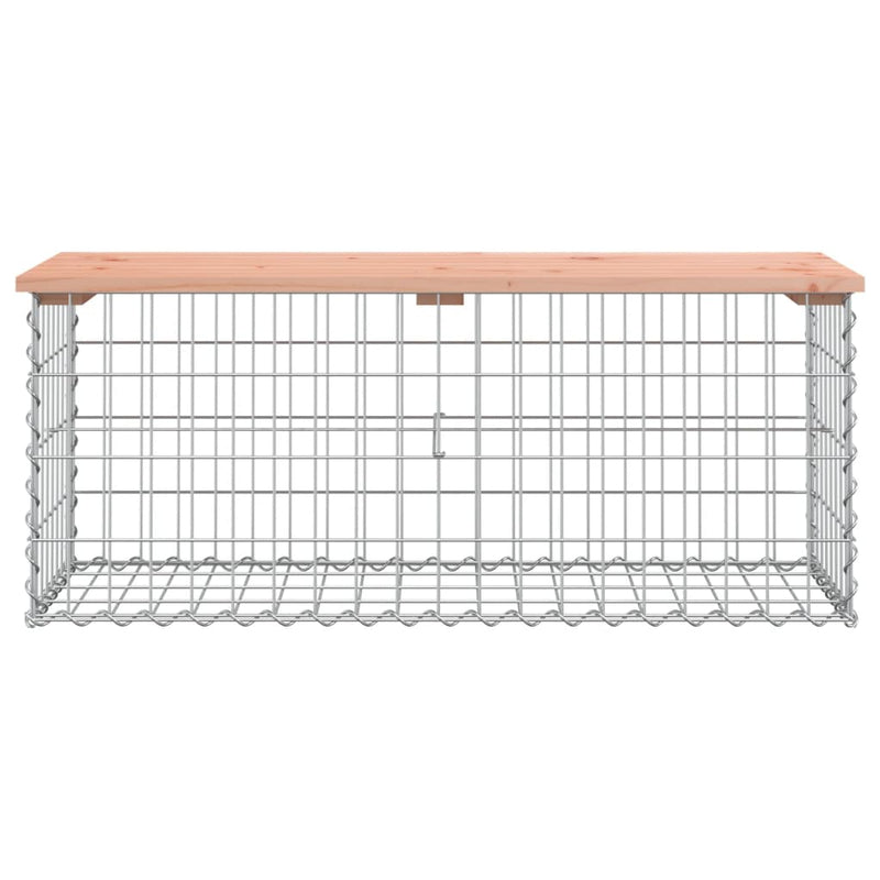 vidaXL tömör duglászfenyő gabion kerti pad 103x44x42 cm