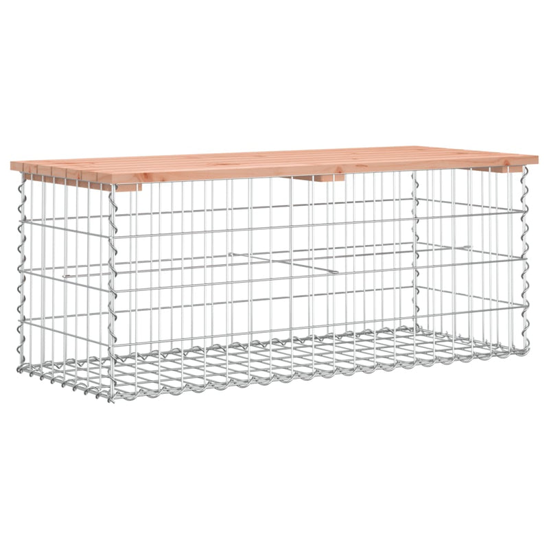 vidaXL tömör duglászfenyő gabion kerti pad 103x44x42 cm