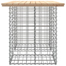 vidaXL tömör fenyőfa kerti asztal gabion mintával 100 x 70 x 72 cm