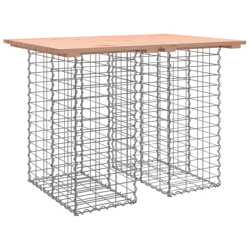 vidaXL tömörfa kerti asztal gabion mintával 100 x 70 x 72 cm Douglas